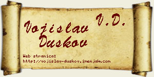 Vojislav Duškov vizit kartica
